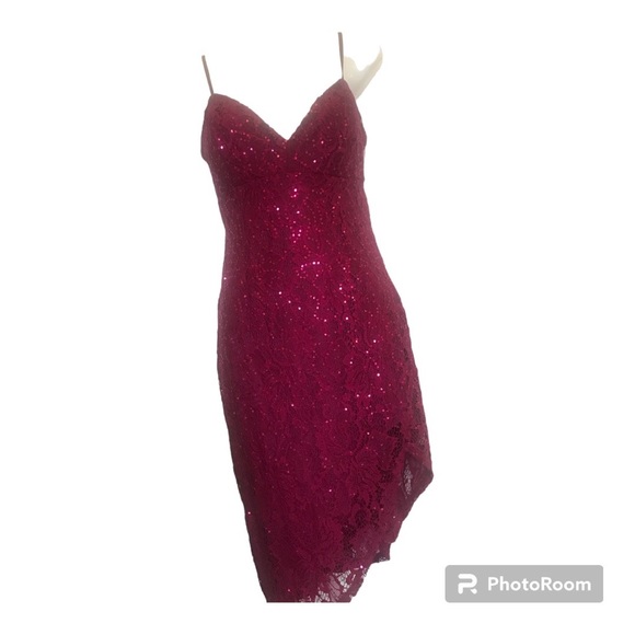 Guess Red Sequin Pema Cocktail Dress - Size S, Small, 2 - Picture 3 of 6
